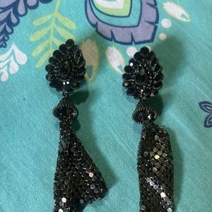 Black Water Drop Earring