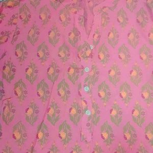 Pink Printed Kurta