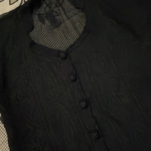 Black Chikankari Kurta