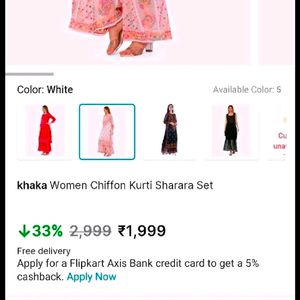 Chickenkari Kurta N Shrara Set