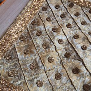 Golden Flower Shawl (Dupatta)