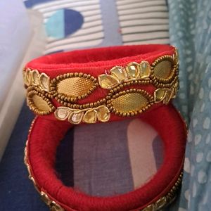 Red Thread Work Bangle