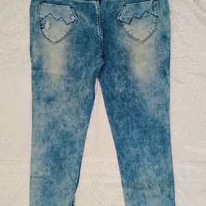 Stretcheble Jeans With Side Chains