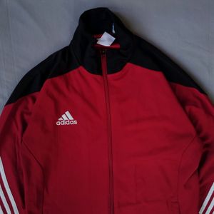 ADIDAS RED ZIPPER UPPER