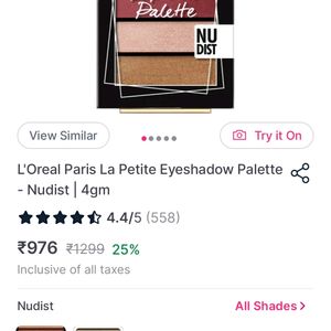 L'Oreal Paris La Petite Eyeshadow Palette Nudist