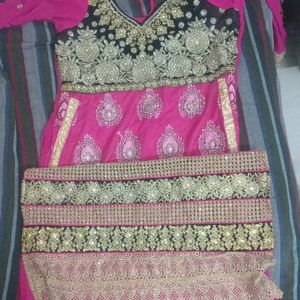 Pink Worked Kurta