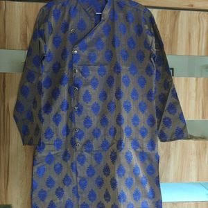 Blue + Brown Only Kurta For Sell