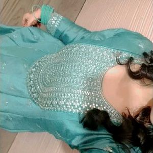 Cyan Anarkali