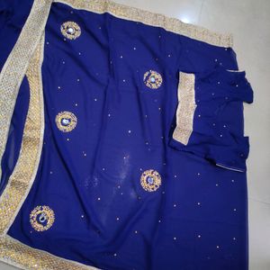 beautiful blue saree