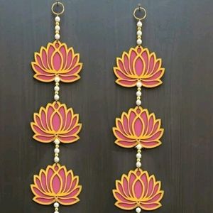 💥Diwali Offer💥3-tier set of 2 Lotus Bell Hanging