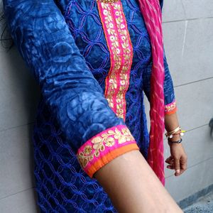 💙3 Piece Women Karvachauth Special Kurta Set💙