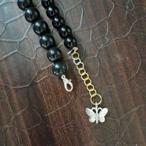 Black Pearl Bracelets with butterfly charms