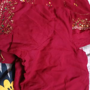 Maroon Colour Saree