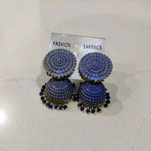 Beautiful Blue Jhumkas