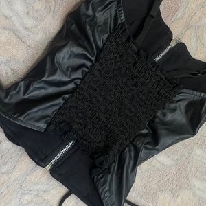 Co-ords Set black Croptop With Skirt