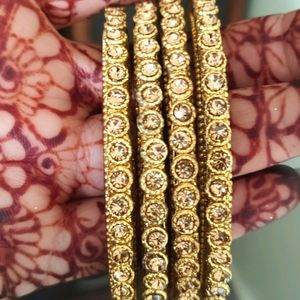 4 Golden Bangles