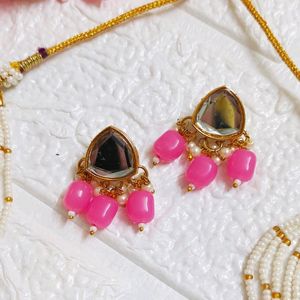 Baby Pink Kundan Choker Set