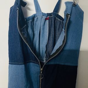 Multi Blue Pocket Dungaree’s