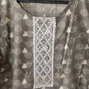 Cotton Kurti Dupatta & Pajama