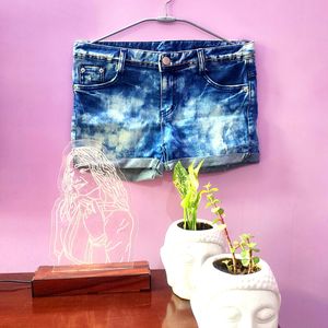 New Tie-Dye Blue Shorts (Women)