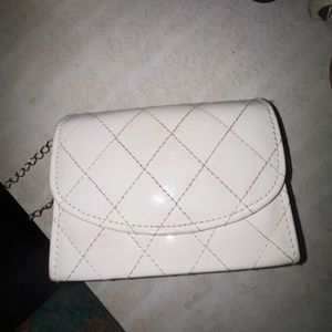 Mini White Sling Bag