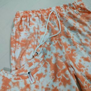 Coral Tie Dye Tracksuit For Women