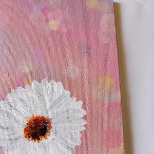 DAISY FLOWER Painting Canvas board (HANDMADE)