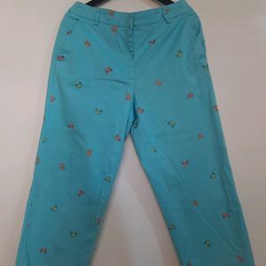 Women Branded Blue Trouser