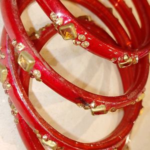 Red Bangle Set