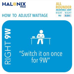 Halonix 2 in 1 All Rounder 9W,0.5W LED Bulb