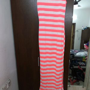 Long Pink Neon Gown