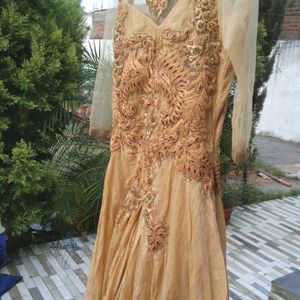 Golden Women Gown