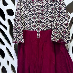 Meemee Anarkali Cotton Kurta For Women