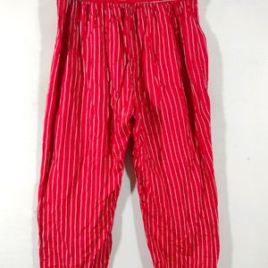 Red Striped Salwars (Women's)