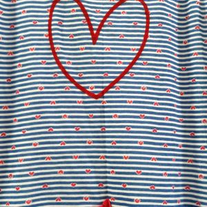 Cut Sleeve Hearts With Bow Printed Dress