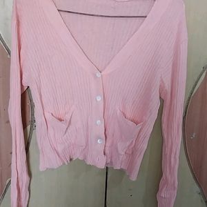 Cute Aesthetic Pink Top Size M