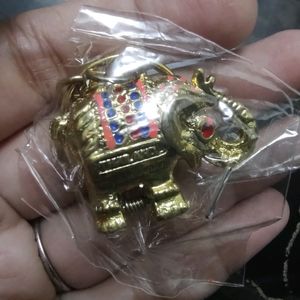 Thailand Jeweled Elephant Keychain