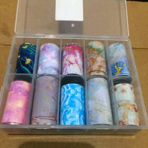 10 Rolls Nail Foil Transfer Sticker