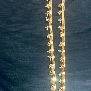 Gold Colour Coated Anklets Pair