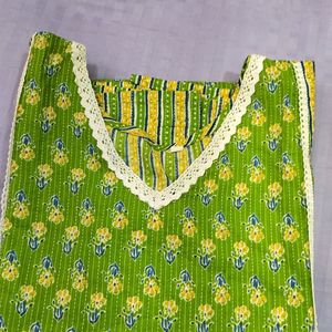 Pure Cotton Kurti With Side Pocket