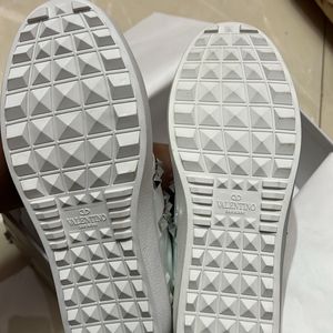 Women Valentino Rock Studded White Sneakers