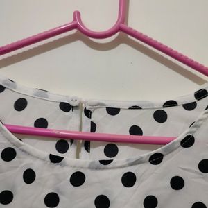 Korean Polka Dot Top Size Fits Till 44