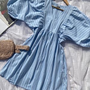 Blue Striped Dress