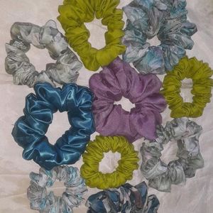 set of 10 hair scrunchies