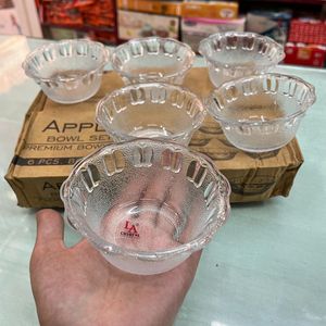 6 Pcs Glass Bowl Set