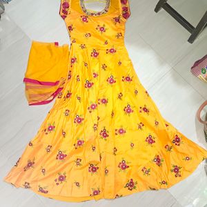 Yellow Anarkali Dress