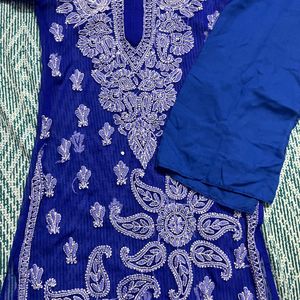 Chikankari Straight Kurta With Inner