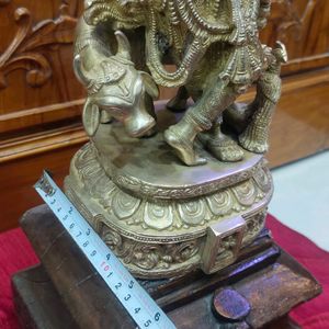 Brass Shree Krishna Idol With Cow