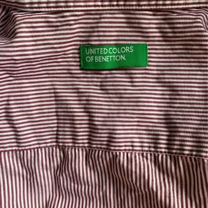 United Colours Of Benetten Red Stripes Shirt (Men)