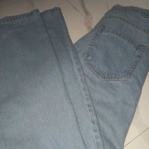 High-Waisted Light Wash Denim